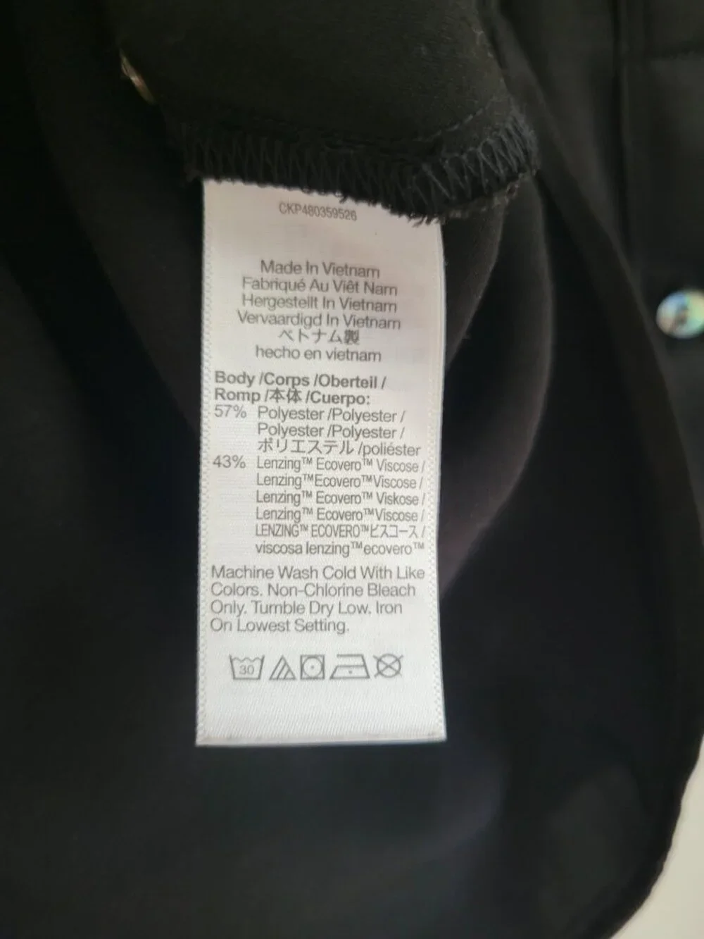 Madewell Darted Satin Button-Up Shirt Charcoal Gray Ecovero sz 2 Polished - Picture 5 of 11